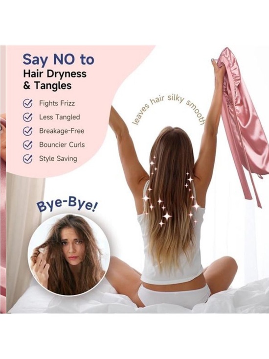 New Mulberry Silk Bonnet for Sleeping Women, Untangled Hair Care main image 3